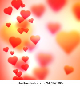 Abstract vector background with hearts. EPS10.