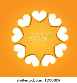 abstract vector background with hearts. love vector illustration