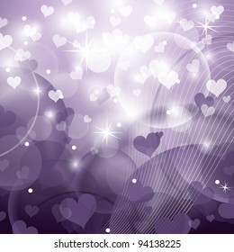 Abstract Vector Background with Hearts. Valentine Illustration. Eps10.