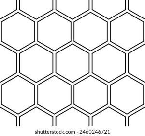 Abstract vector background. Hexagon mosaic pattern. Large hexagons. Seamless tileable vector illustration.