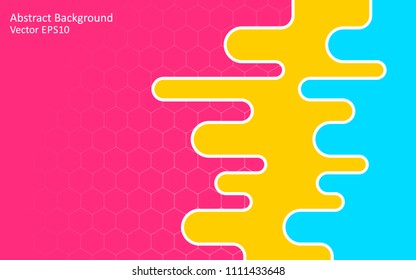 Abstract vector background with hexagon net pattern and gradient effect. Modern style template design.
