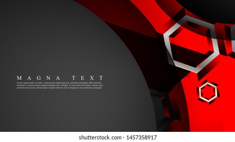 Abstract vector background with hexagon overlapping pattern. Vector illustration for any background. color red. suitable for your background design