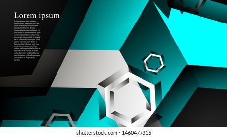 Abstract vector background with hexagon overlapping pattern. Vector illustration for any background. . suitable for your background design