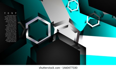 Abstract vector background with hexagon overlapping pattern. Vector illustration for any background. . suitable for your background design