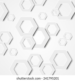 Abstract Vector Background With Hexagons