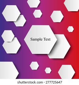 Abstract Vector Background with Hexagons