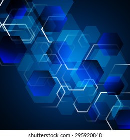 abstract vector background with hexagons