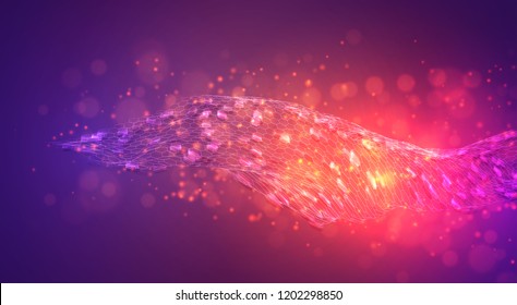 abstract vector background with hexagons. 3d design