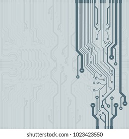 Abstract vector background with high tech circuit board. 