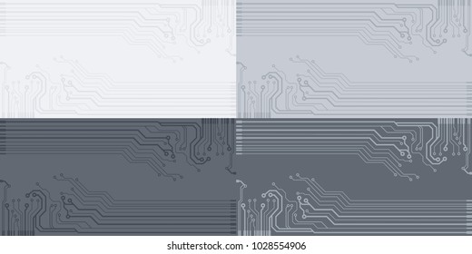 Abstract vector background with high tech circuit board.