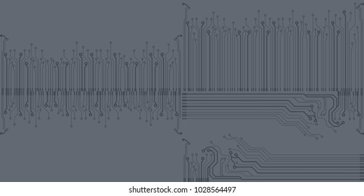 Abstract vector background with high tech circuit board.