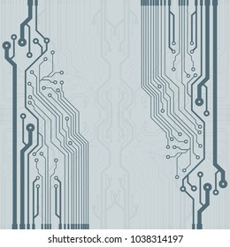 Abstract vector background with high tech circuit board.