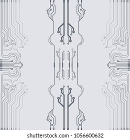 Abstract vector background with high tech circuit board.
