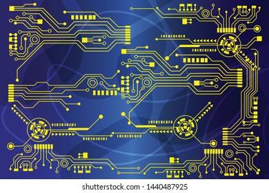 abstract vector background with high tech circuit board