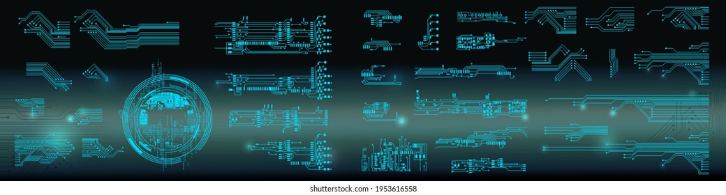 Abstract vector background with high tech circuit board. Vector Illustration
