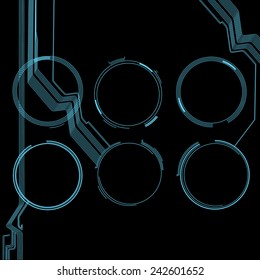 abstract vector background with high tech circuit board