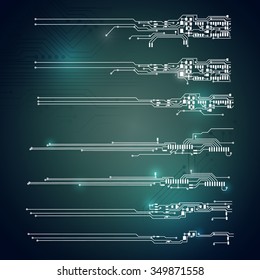 Abstract vector background with high tech circuit board