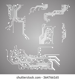 abstract vector background with high tech circuit board Vector Illustration