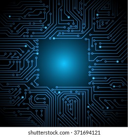 Abstract vector background with high tech circuit board