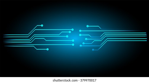 abstract vector background with high tech blue circuit board.