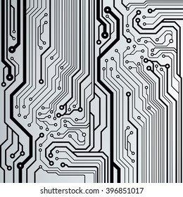 Abstract vector background with high tech circuit board. Microchip background. EPS10 vector