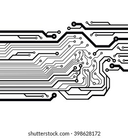 Abstract vector background with high tech circuit board. Microchip background. EPS10 vector