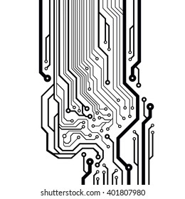 Abstract vector background with high tech circuit board. Microchip background. EPS10 vector