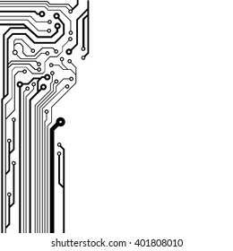 Abstract vector background with high tech circuit board. Microchip background. EPS10 vector