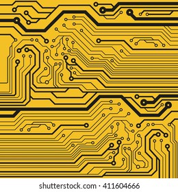 Abstract vector background with high tech circuit board. Microchip background. EPS10 vector
