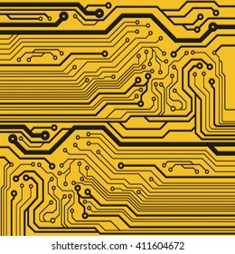 Abstract vector background with high tech circuit board. Microchip background. EPS10 vector