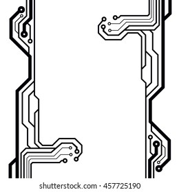 Abstract vector background with high tech circuit board. Microchip background. EPS10 vector