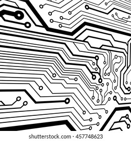 Abstract vector background with high tech circuit board. Microchip background. EPS10 vector