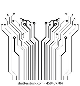 Abstract vector background with high tech circuit board. Microchip background. EPS10 vector