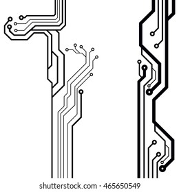 Abstract vector background with high tech circuit board. Microchip background. EPS10 vector