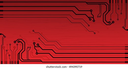 Abstract vector background with high tech circuit board