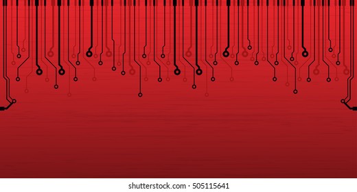 Abstract vector background with high tech circuit board. Microchip background. EPS10 vector