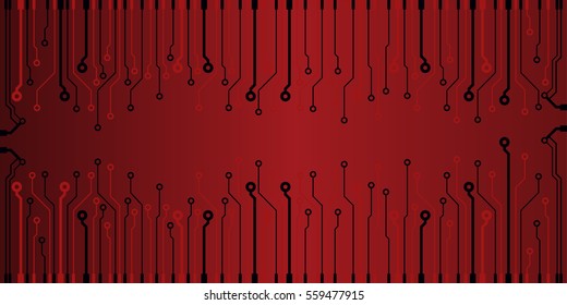 Abstract vector background with high tech circuit board. Microchip background