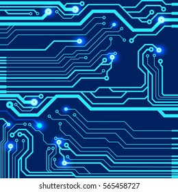 Abstract vector background with high tech circuit board. Microchip background. EPS10 vector