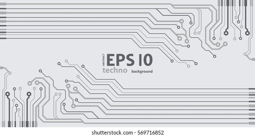 Abstract vector background with high tech circuit board. Microchip background. EPS10 vector