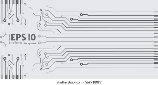 Abstract vector background with high tech circuit board. Microchip background. EPS10 vector