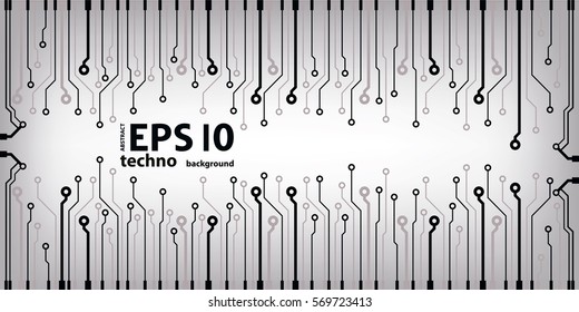 Abstract vector background with high tech circuit board. Microchip background. EPS10 vector