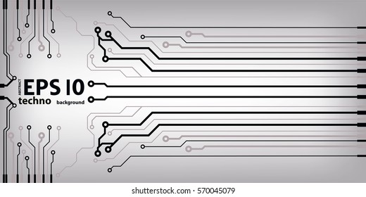 Abstract vector background with high tech circuit board. Microchip background. EPS10 vector