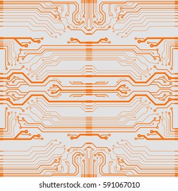 Abstract vector background with high tech circuit board. Microchip background