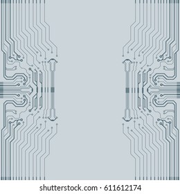 Abstract vector background with high tech circuit board