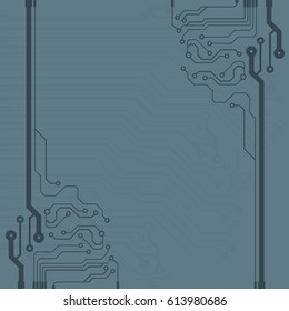 Abstract vector background with high tech circuit board
