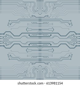 Abstract vector background with high tech circuit board