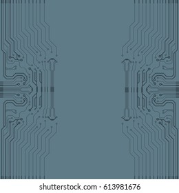 Abstract vector background with high tech circuit board