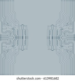 Abstract vector background with high tech circuit board