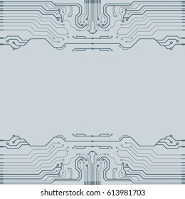 Abstract vector background with high tech circuit board