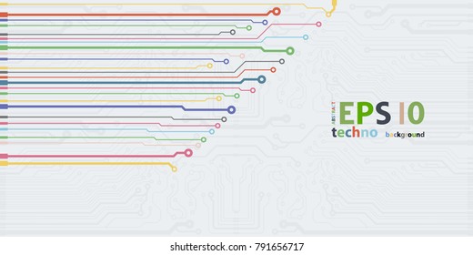 Abstract vector background with high tech circuit board. Microchip background. EPS10 vector